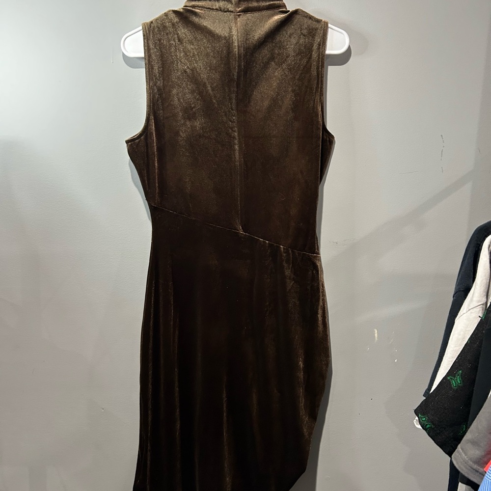 Elegant Brown Velvet Dress by The Drop NWT - Picture 6 of 6